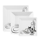 Jogo Pratos Rasos Fundos E Sobremesa 18 Peças Quartier Tattoo