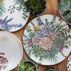 Jogo Pratos Rasos Fundos E Sobremesa 24 Peças Unni Bothanica