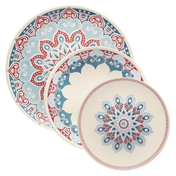 Jogo Pratos Rasos Fundos E Sobremesa 24 Peças Unni Cosmic Oxf