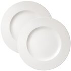 Jogo Pratos Sobremesa Lanche 10 Pessoas 10pçs Aba Larga 21cm