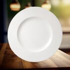 Jogo Pratos Sobremesa Lanche 10 Pessoas 10pçs Aba Larga 21cm