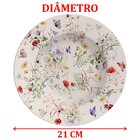 Jogo Pratos Sobremesa Lanche 4 Pessoas 4pçs Ana Clara 21cm