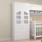 Jogo Quarto 2 Peças Roupeiro 2 Portas E Aéreo Branco Eloísa