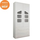 Jogo Quarto 2 Peças Roupeiro 2 Portas E Aéreo Branco Eloísa