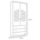 Jogo Quarto 2 Peças Roupeiro 2 Portas E Aéreo Branco Eloísa