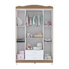 Jogo Quarto Completo Infatil Oxford Branco  Almendra Acetinado