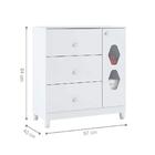 Jogo Quarto Completo Infatil Oxford Branco Acetinado