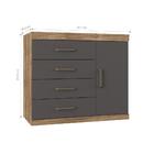 Jogo Quarto De Casal Com Espelho Pasadena Atacama Grafite