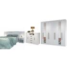 Jogo Quarto De Casal Completo Com Espelho Alan Branco