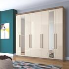 Jogo Quarto De Casal Completo Com Espelho Alan Castanha Off-w