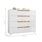 Jogo Quarto De Casal Completo Com Espelho Belair Branco Fosco