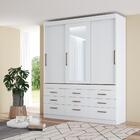 Jogo Quarto De Casal Completo Com Espelho Greece Branco