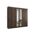 Jogo Quarto De Casal Completo Com Espelho Moli Ébano