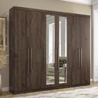 Jogo Quarto De Casal Completo Com Espelho Moli Ébano