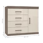 Jogo Quarto De Casal Completo Florida Castanha Off-white