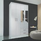 Jogo Quarto De Solteiro Completo Com Espelhos Jenifer Branco