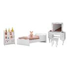 Jogo Quarto Infantil Dubai Branco Acetinado