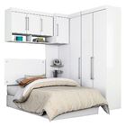 Jogo Quarto Solteiro Modulado Módena Cp13 Branco Demóbile