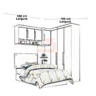 Jogo Quarto Solteiro Modulado Módena Cp13 Branco Demóbile