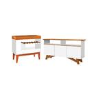 Jogo Rack E Adega Mallorca Branco Nature