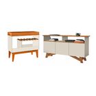 Jogo Rack E Adega Mallorca Off White Nature