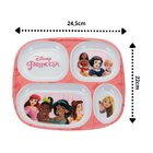 Jogo Refeição Infantil Princesas Disney 4 Peças Bandeja Divis