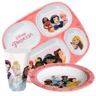 Jogo Refeição Infantil Princesas Disney 6 Peças Prato Divisór