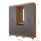 Jogo Roupeiro 4 Portas E Cômoda Sapateira Sumter Atacama Graf