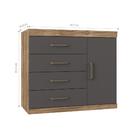 Jogo Roupeiro 4 Portas E Cômoda Sapateira Sumter Atacama Graf