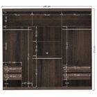 Jogo Roupeiro 6 Portas E Cabeceira Casal Moli Ébano