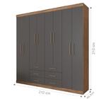 Jogo Roupeiro 8 Portas E Cabeceira Casal Florida Atacama