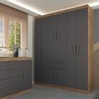 Jogo Roupeiro Casal E Cômoda Pasadena Atacama Grafite