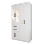 Jogo Roupeiro Com Espelho E Bicama Solteiro Baltimore Branco