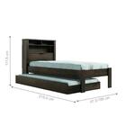 Jogo Roupeiro Com Espelho E Bicama Solteiro Baltimore Ebano