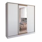 Jogo Roupeiro Com Espelho E Cabeceira Adelaide Branco