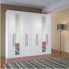 Jogo Roupeiro Com Espelho E Cabeceira Thaysa Branco