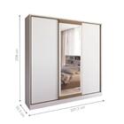 Jogo Roupeiro Com Espelho E Cômoda Adelaide Branco