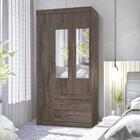 Jogo Roupeiro Com Espelho E Cômoda Jeremias Ebano