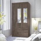 Jogo Roupeiro Com Espelho E Cômoda Jeremias Ebano