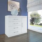 Jogo Roupeiro Com Espelho E Cômoda Orleans Branco