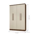 Jogo Roupeiro Com Espelho E Comoda Oslo Ebano Rustico Off Whi