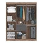 Jogo Roupeiro Com Espelho E Cômoda Pasadena Atacama Grafite