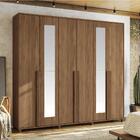 Jogo Roupeiro Com Espelho E Gaveteiro Manchester Jatobá