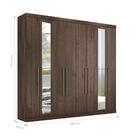 Jogo Roupeiro Com Espelho E Gaveteiro Thaysa Ébano