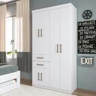 Jogo Roupeiro E Bicama Solteiro Baltimore Branco