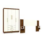 Jogo Roupeiro E Cabeceira Verstappen Imbuia Champanhe