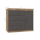 Jogo Roupeiro E Cômoda Adelaide Atacama Grafite