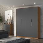 Jogo Roupeiro E Cômoda Aslan Amendola Grafito