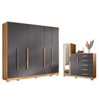 Jogo Roupeiro E Cômoda Lepus Nature Titanium