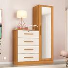 Jogo Roupeiro E Cômoda Norwood Carvalho Grife Off White